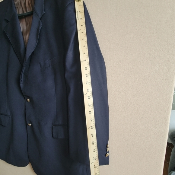 Baroni 100% Wool Super 150s Navy Blazer Size 50R - Picture 7 of 14